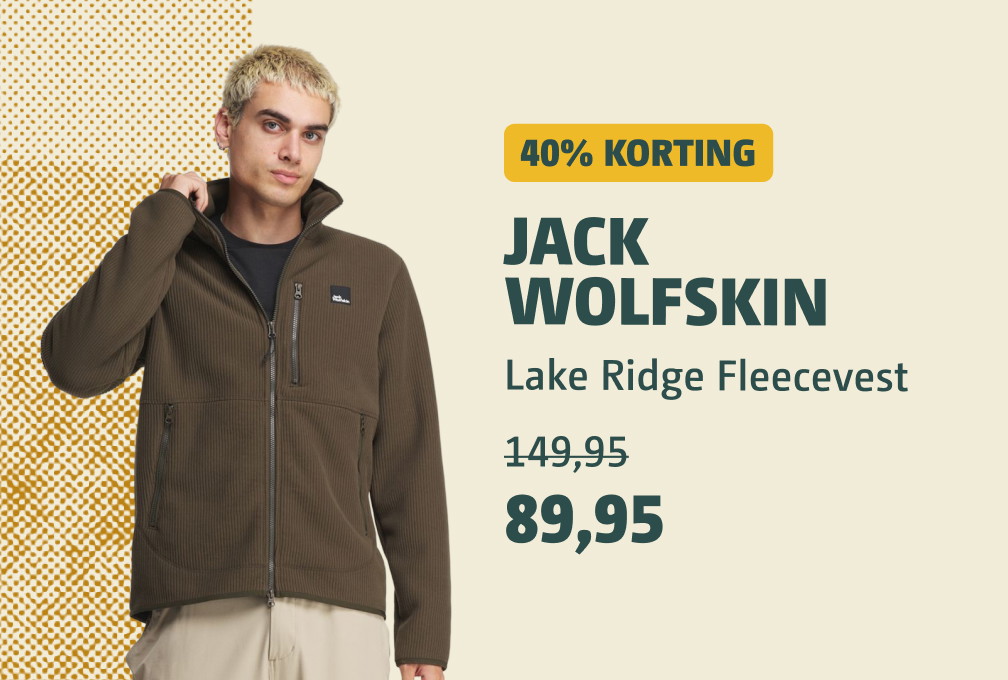 jack wolfskin lake ridge fleecevest met korting heren